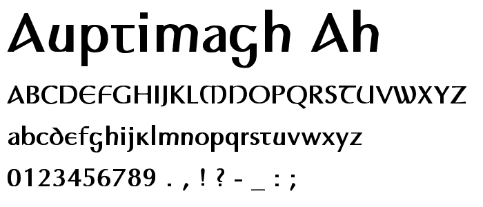 Auptimagh AH font